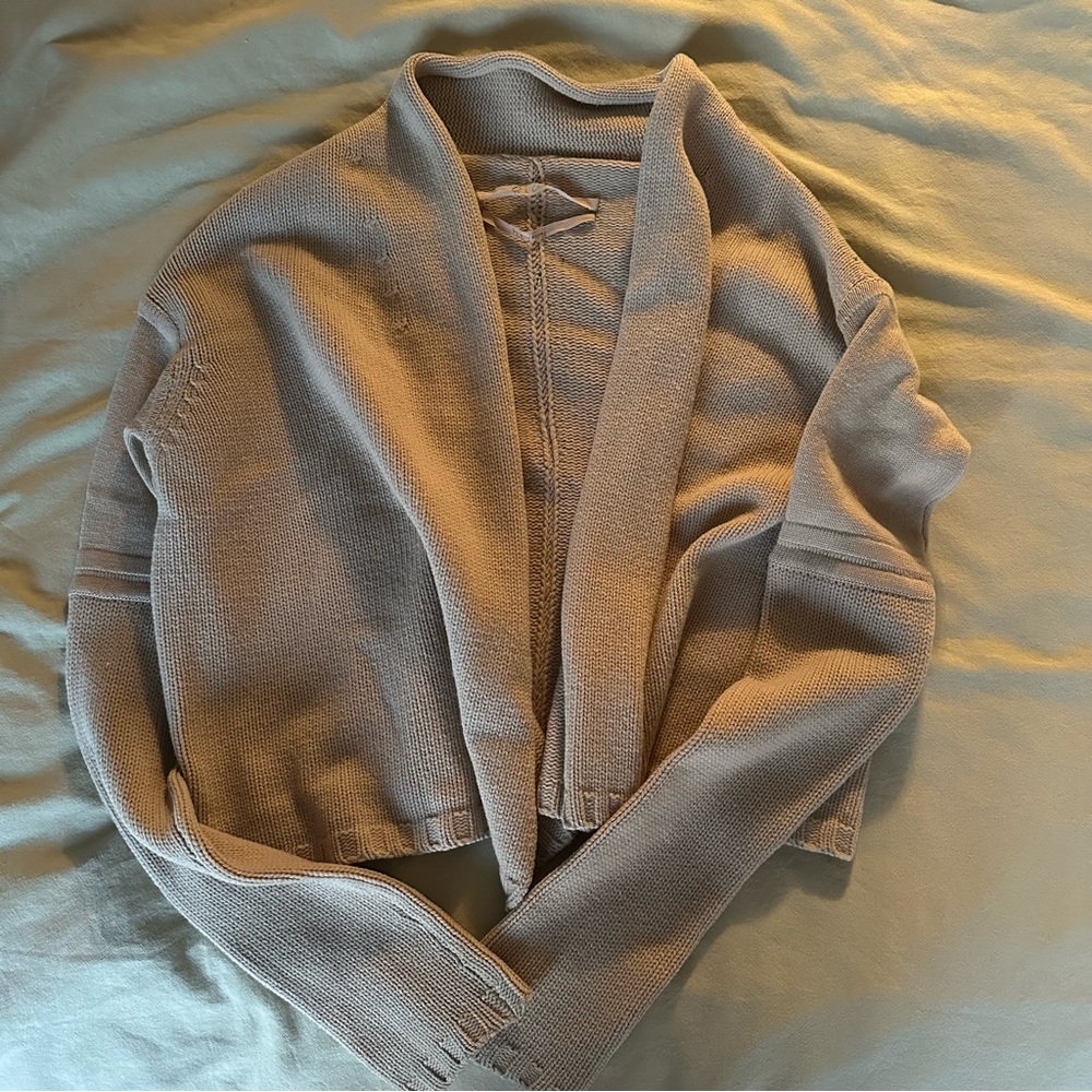rick owens FW04 tan knit cardigan
